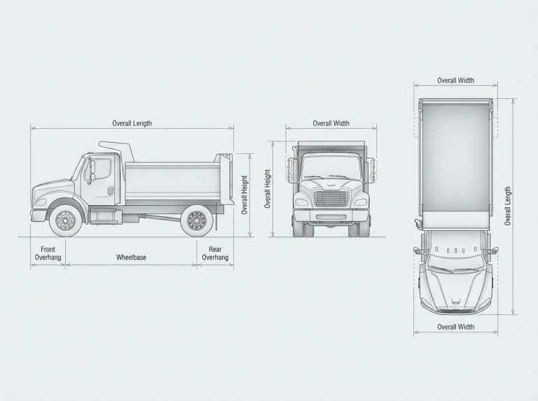Dump Truck Measurement Points