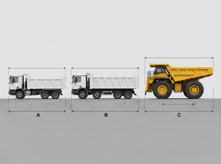 Shacman Dump Truck Configuration Size Comparison